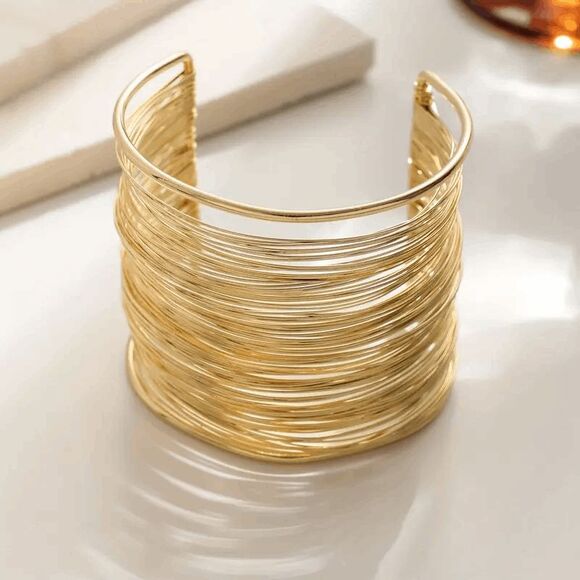 Boho Multi Layered Gold Bracelet - Picture 3 of 5
